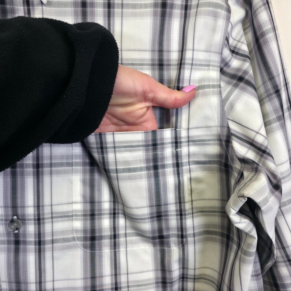 Cabela's Button Up Shirt Mens L Gray Plaid Business Casual Preppy Heritage - Picture 13 of 16